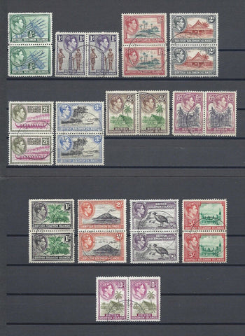 BRITISH SOLOMON ISLANDS 1939/51 SG 60/72 USED Cat £120