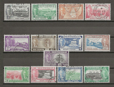 MONTSERRAT 1951 SG 123/35 USED Cat £75