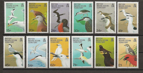 BRITISH INDIAN OCEAN TERRITORY 1990 SG 90/101 MNH Cat £23