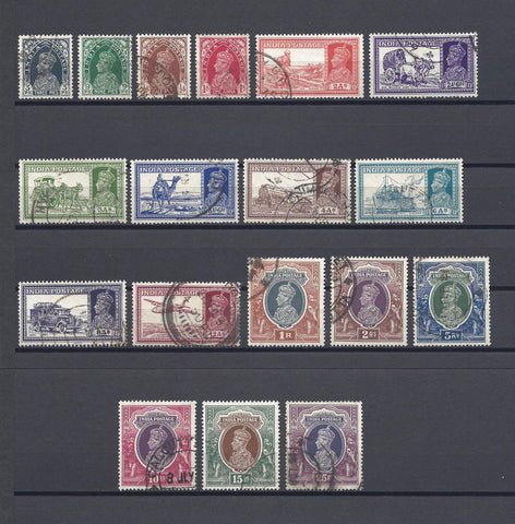 INDIA 1937/40 SG 247/64 USED Cat £140