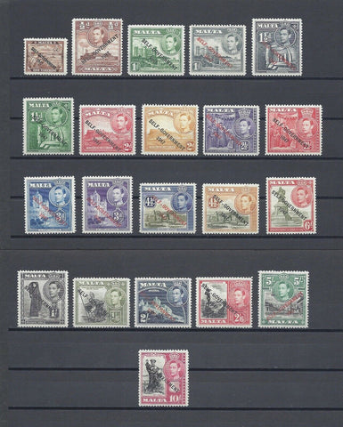 MALTA 1948/53 SG 234/48 MNH Cat £90