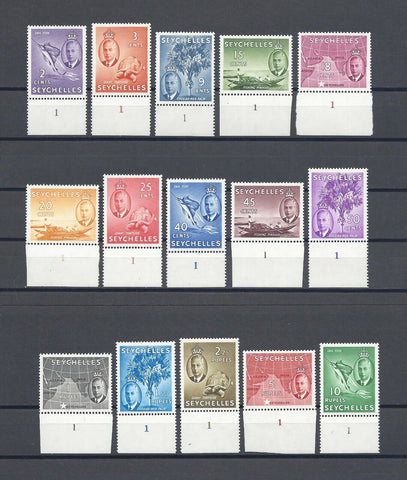 SEYCHELLES 1952 SG 158/72 MNH Cat £90