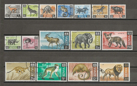 KENYA 1966/71 SG 20/35 USED Cat £23