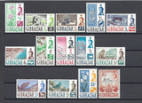 GIBRALTAR 1960/62 SG 160/73 MNH CAT £80