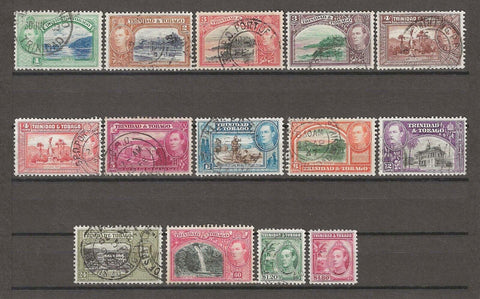 TRINIDAD & TOBAGO 1938/44 SG 246/56 USED Cat £60