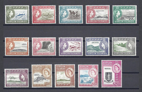 BRITISH VIRGIN ISLANDS 1964 SG 178/92 MNH Cat £80