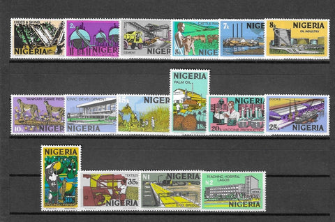 NIGERIA 1973/74 SG 290/306 MNH Cat £20