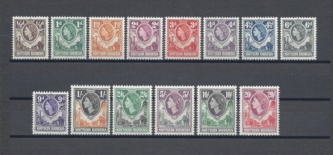 NORTHERN RHODESIA 1953 SG 61/74 MNH Cat £95