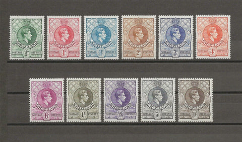 SWAZILAND 1938/54 SG 28/38a MINT Cat £95