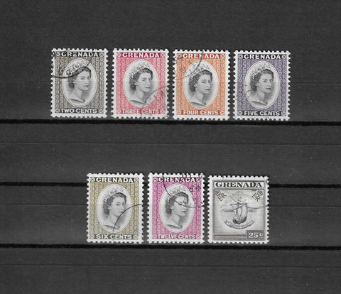 GRENADA 1964/66 SG 214/220 USED Cat £90