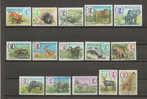 SWAZILAND 1969/75 SG 161/75 USED Cat £25