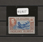 FALKLAND ISLANDS 1938/50 SG 161d MNH Cat £425 CERT