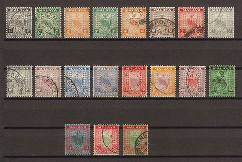 MALAYA/NEGRI SEMBILAN 1935/41 SG 21/39 USED Cat £375