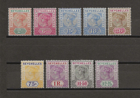 SEYCHELLES 1897/1900 SG 28/36 MINT Cat £300