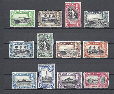 ST LUCIA 1936 SG 113/24 MINT/MNH Cat £100