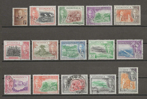 DOMINICA 1951 SG 120/34 USED Cat £100