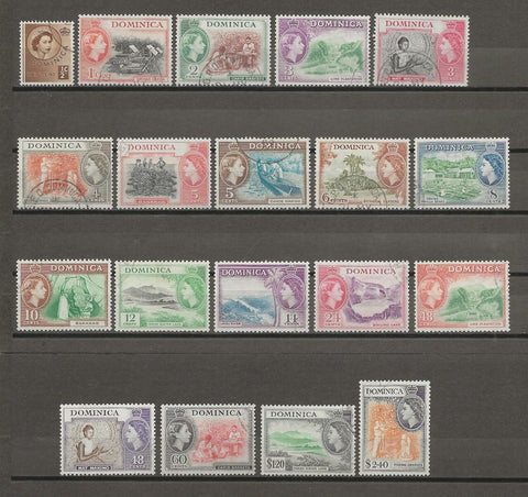 DOMINICA 1954/62 SG 140/58 USED Cat £60