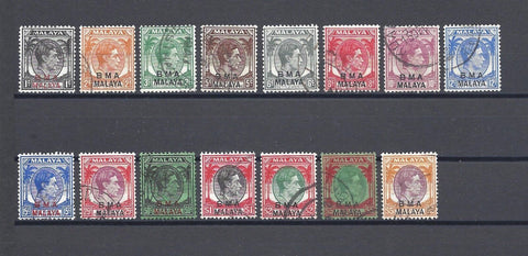 MALAYA/BMA 1945/48 SG 1/18 USED Cat £170