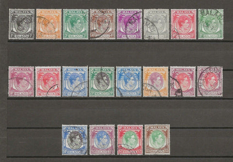 MALAYA/MALACCA 1949/52 SG 3/17 USED Cat £160