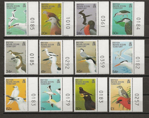 BRITISH INDIAN OCEAN TERRITORY 1990 SG 90/101 MNH Cat £23