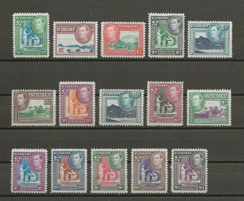 ST VINCENT 1938/47 SG 149/59 MNH Cat £60