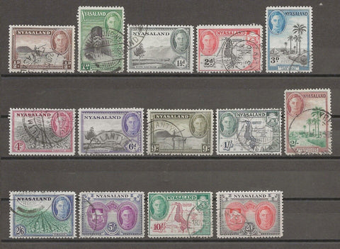 NYASALAND 1945/47 SG 144/57 USED Cat £80