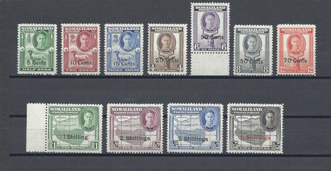 SOMALILAND 1942 SG 125/35 MNH Cat £55