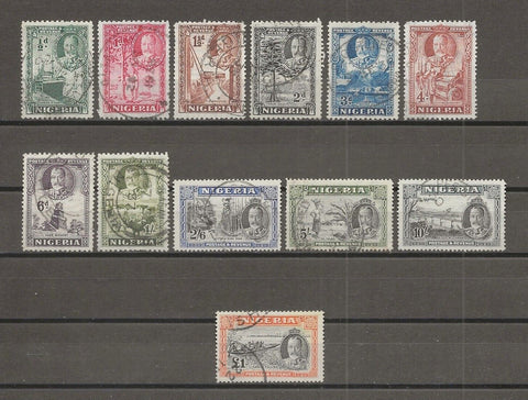 NIGERIA 1936 SG 34/45 USED £425