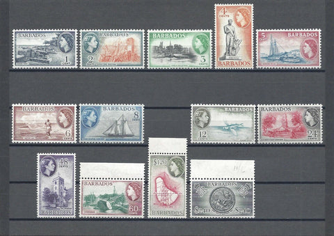 BARBADOS 1953/61 SG 289/301 MNH Cat £75