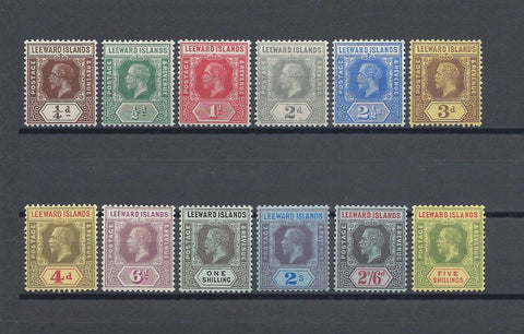 LEEWARD ISLANDS 1912/22 SG 46/57b MINT Cat £110