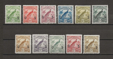 NEW GUINEA 1931 SG O31/41 MINT Cat £225