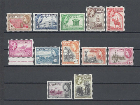 GOLD COAST 1952/54 SG 153/64 MNH Cat £70