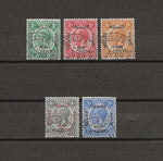 BRITISH HONDURAS 1932 SG 138/42 USED Cat £120