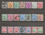 MALAYA/SELANGOR 1949/55 SG 90/110 USED Cat £32