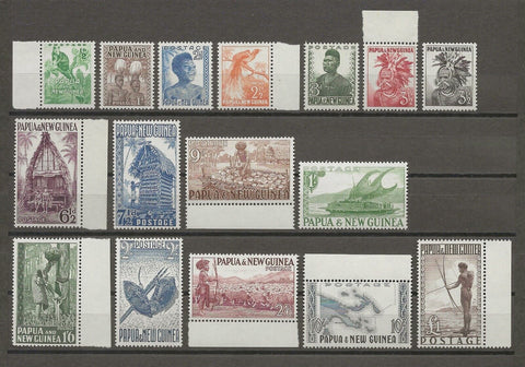 PAPUA NEW GUINEA 1952/58 SG 1/15 MNH Cat £90