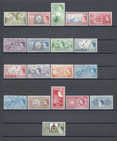 BERMUDA 1953/62 SG 135/50, 145b MNH Cat £137