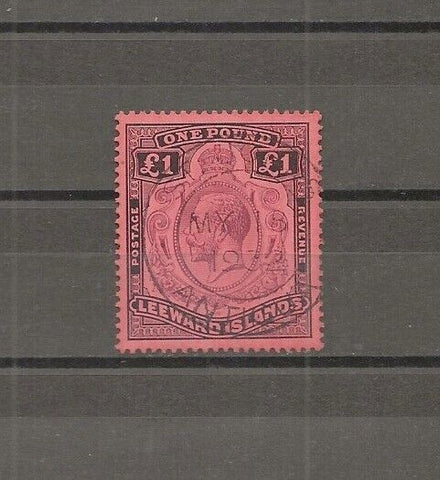 LEEWARD ISLANDS 1921/32 SG 80 USED Cat £425