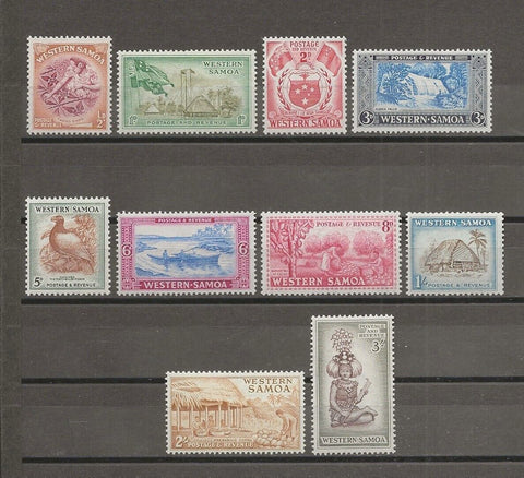 WESTERN SAMOA 1952 SG 219/28 MINT Cat £26