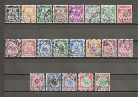 MALAYA/NEGRI SEMBILAN 1949/55 SG 42/62 USED Cat £160