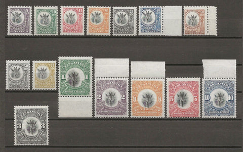 TANGANYIKA 1922/24 SG 74/88a MNH Cat £875