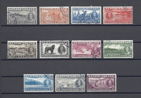 CANADA/NEWFOUNDLAND 1937 SG 257/67 USED Cat £60