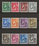 BRITISH VIRGIN ISLANDS 1938/47 SG 110a/21 USED Cat £55