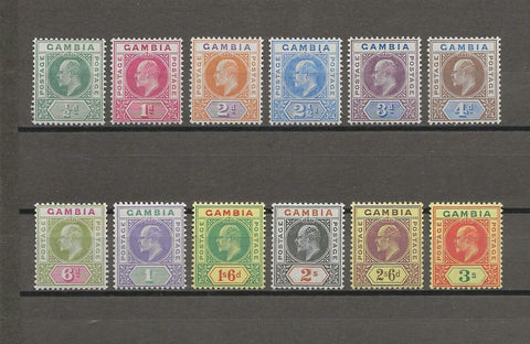 GAMBIA 1902/05 SG 45/56 MINT Cat £250