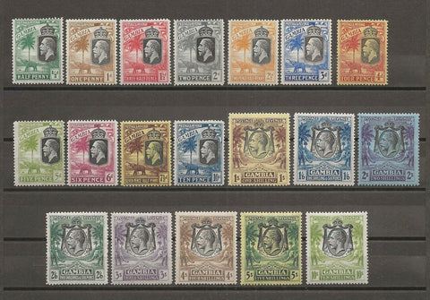 GAMBIA 1922/29 SG 122/142 MINT Cat £300