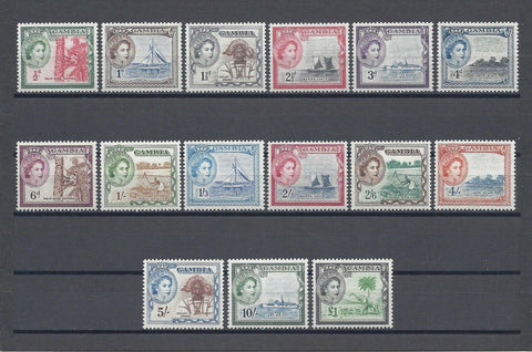 GAMBIA 1953/59 SG 171/85 MLH Cat £110