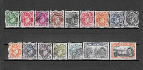 NIGERIA 1938/51 SG 49/59a USED Cat £25