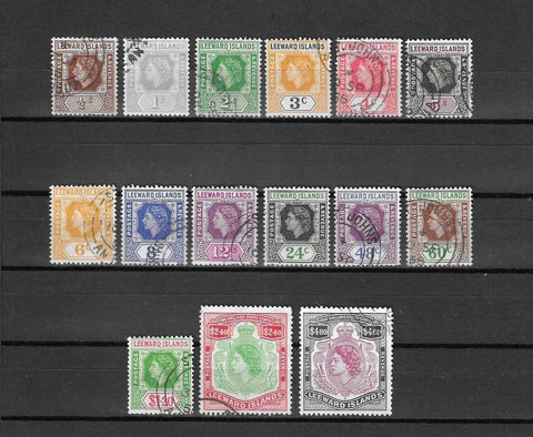 LEEWARD ISLANDS 1954 SG 126/40 USED Cat £27