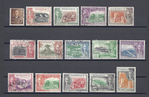 DOMINICA 1951 SG 120/34 USED Cat £100