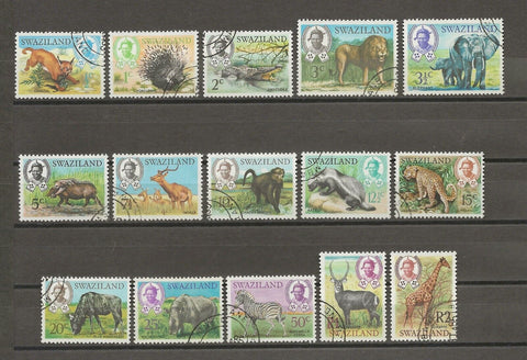 SWAZILAND 1969/75 SG 161/75 USED Cat £25