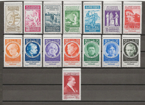 TURKEY 1935 SG 1171/85 MNH Cat £400